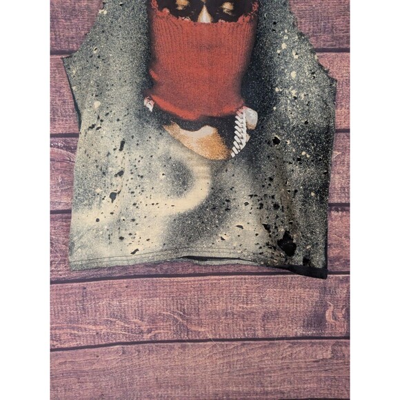 Kanye West 2013 Yeezus Tour Margiela Mask Tee DIY THRASHED BLEACH God Wants You - Picture 3 of 8